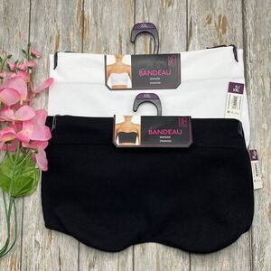 Womens Juniors Seamless Strapless Sweetheart Neckline Bandeau Bra 2-Pack Size 2X